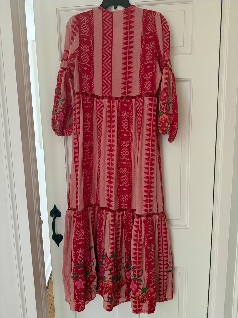 Farm Rio Red Floral and strawberry Maxi Dress - Picture 6 of 6